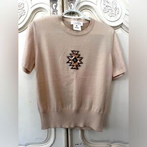 Escada Beige Sweater with Sequin Design